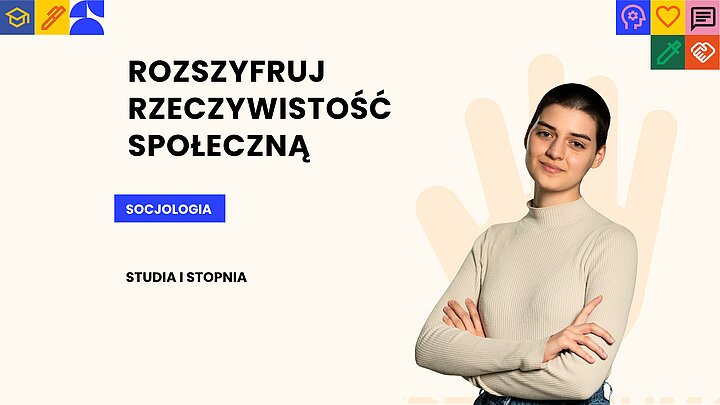 Grafika promująca kierunek Socjologia