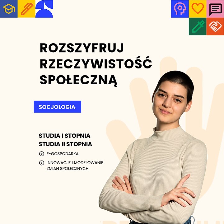 Grafika promująca kierunek Socjologia