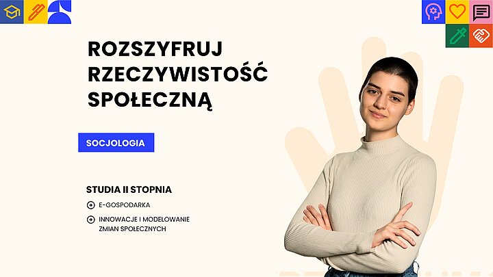 Grafika promująca kierunek Socjologia