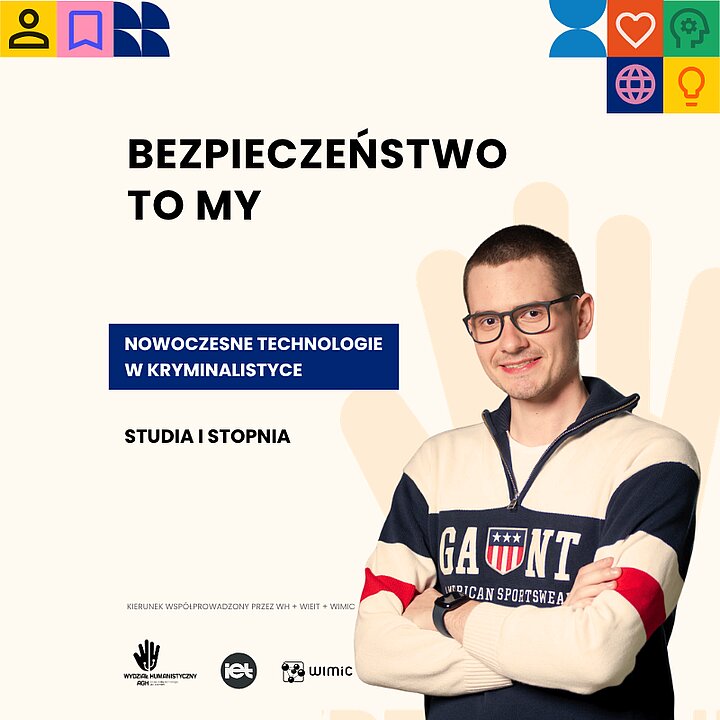 Grafika promująca kierunek Kryminalistyka